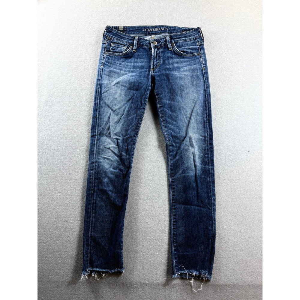 Citizens of Humanity Racer Jeans Women 27 Blue Skinny Low Rise 29x27